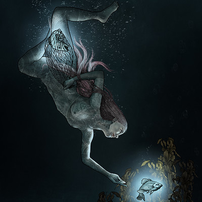 Mandy anselmo fishing underwater