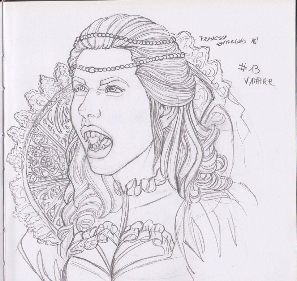 ArtStation - Vampire pencil study