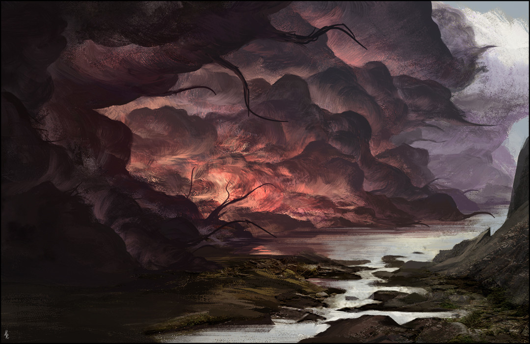 Artstation Dark Clouds Milos Radojkic