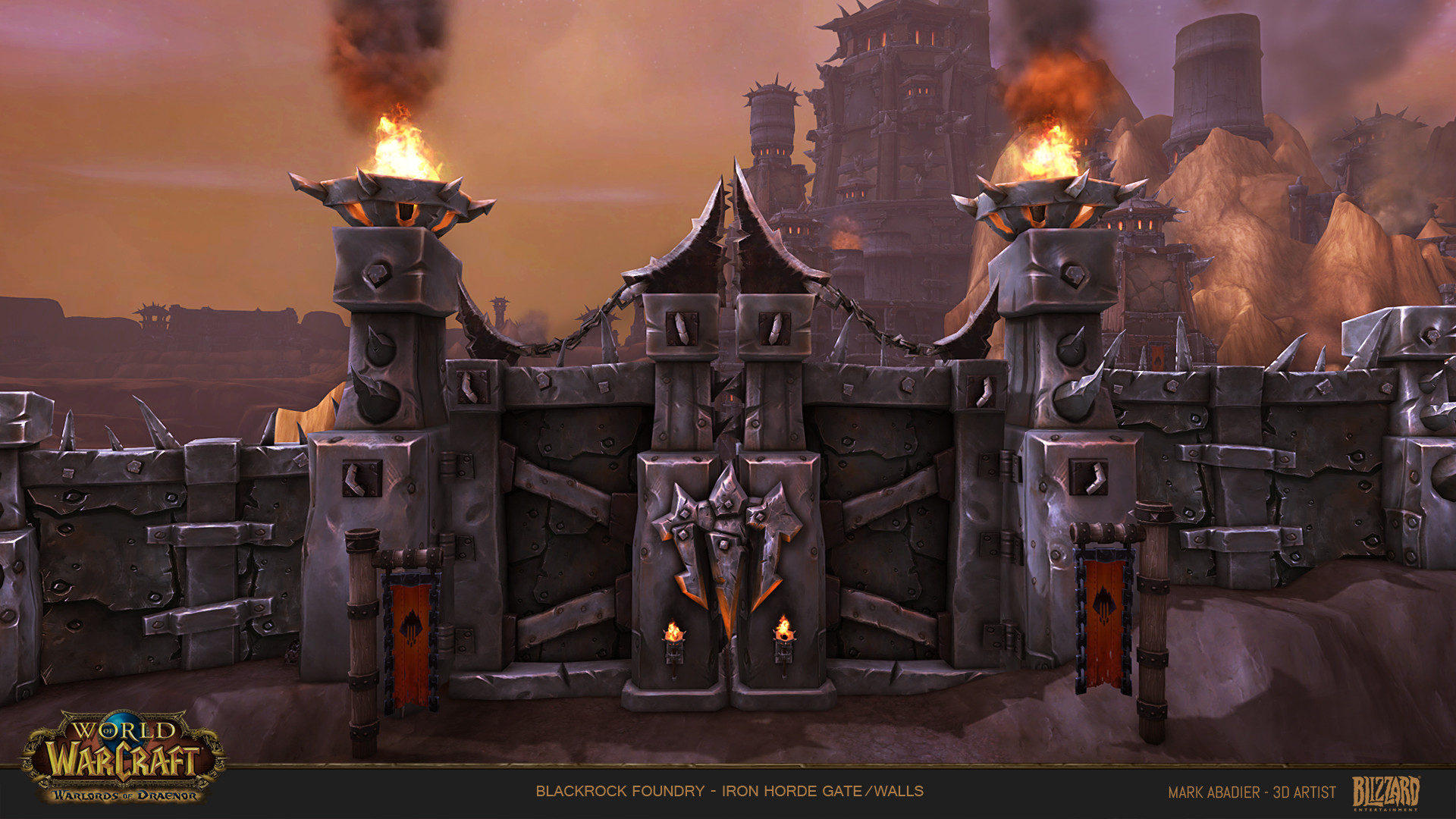 Artstation Iron Horde Gate Walls Mark Abadier