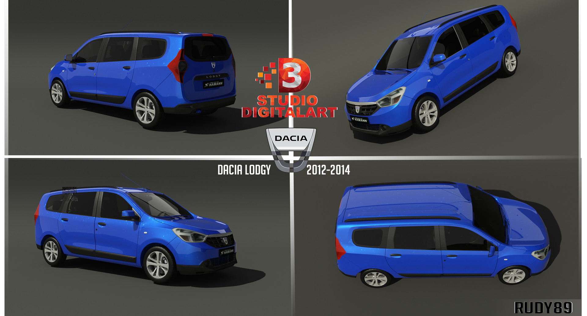 ArtStation Dacia lodgy 2013 2014 3d models