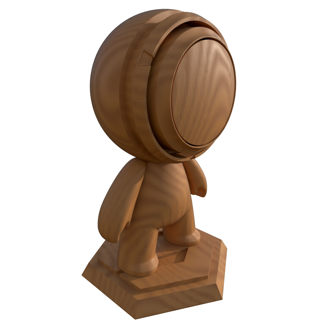 Light Wood - Not unique, but it's the first time I've gotten a believable wood grain. Mesh downloaded from Substance Share. Rendered in IRay.