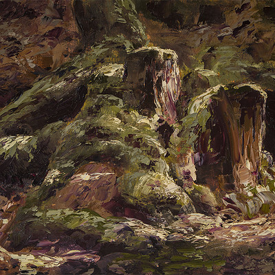 Tree stumps -for sale 9.4x11.8" (24x30cm)