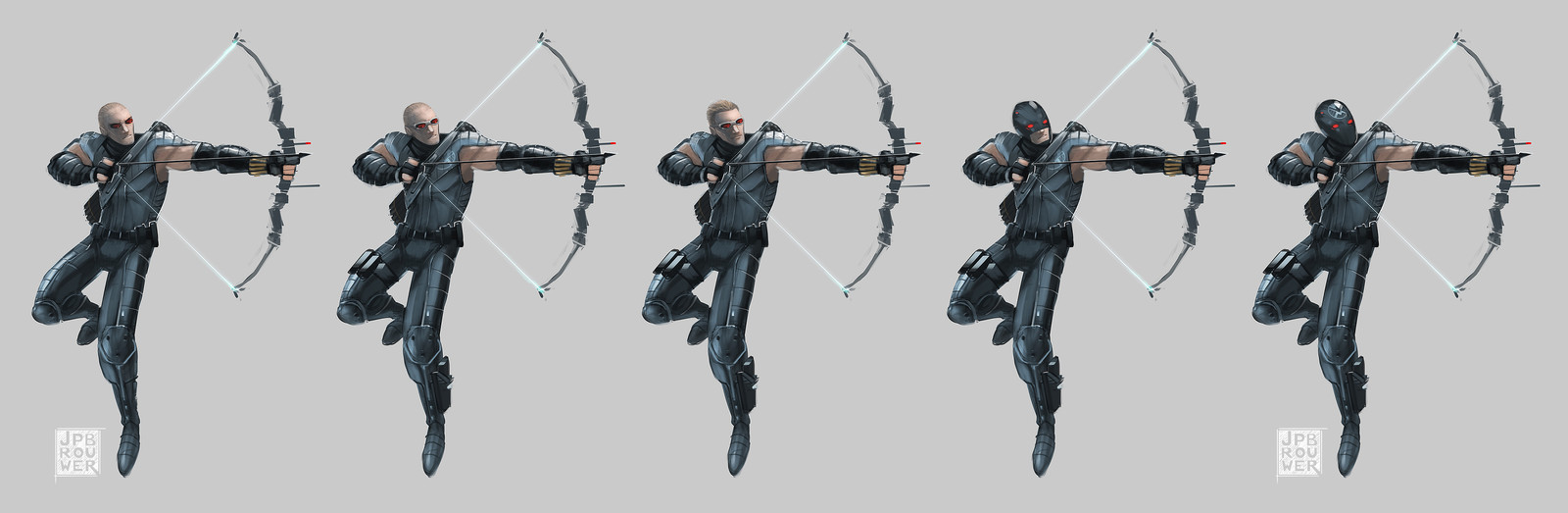 Hawkeye character and costume concepts