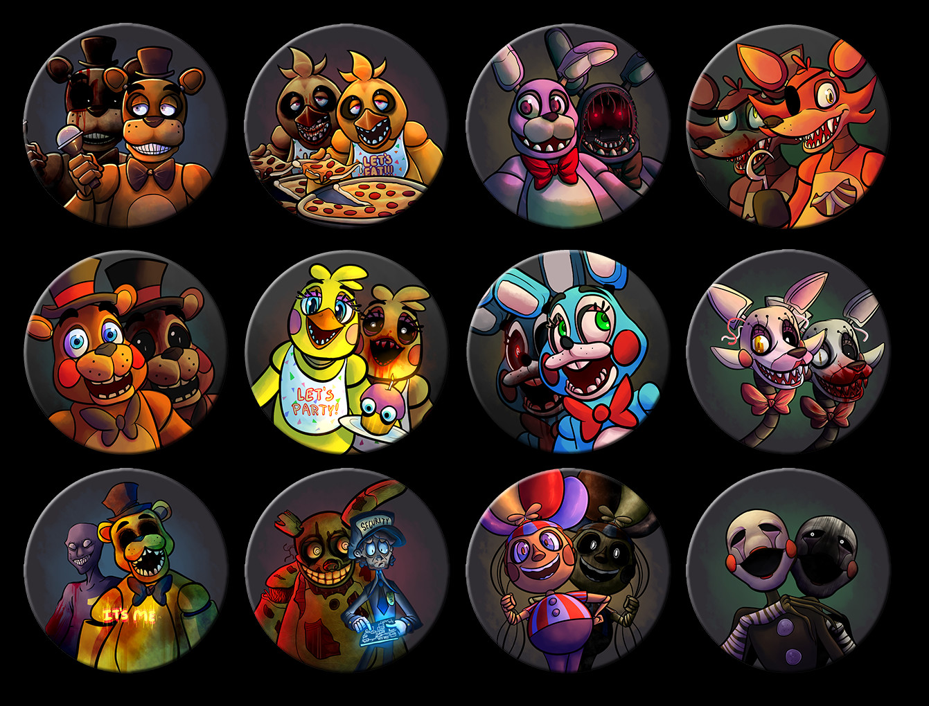 Robin Crew - Five Nights at Freddy's Button Set