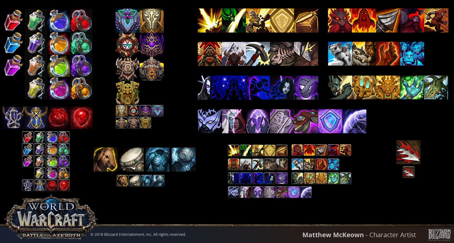 Artstation World Of Warcraft Battle For Azeroth Icons