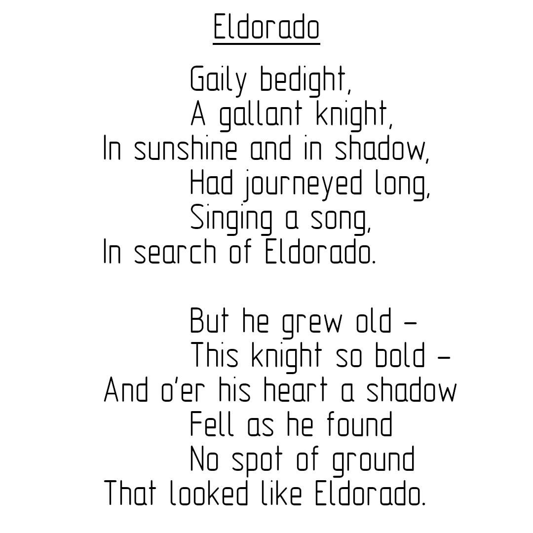 Eldorado Edgar Allan Poe