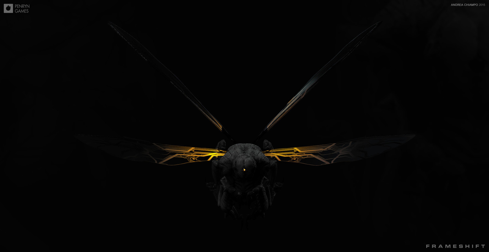 Nocturnal Flight - Wings' Circuits become incandescent to dissipate heat during the flight, especially when it attacks prey!