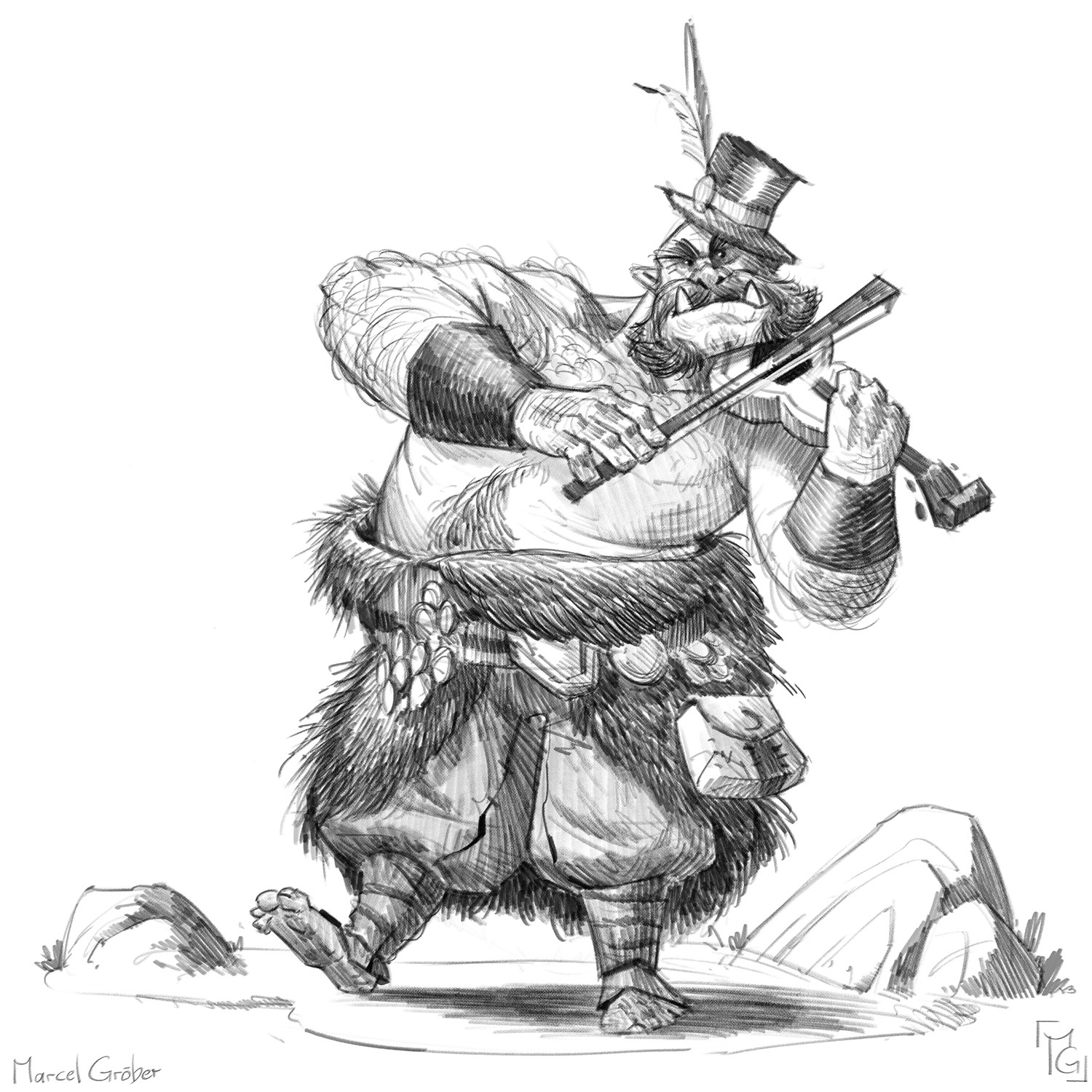 Hans Thunderfiddle, the rough and tough musician with the heart of gold