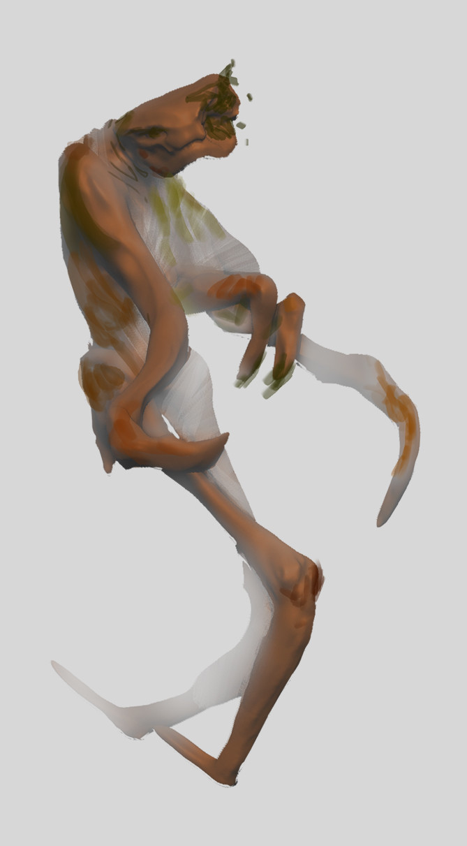 Rough Zbrush sculpt of a Vaettir mummy (some paint over top)