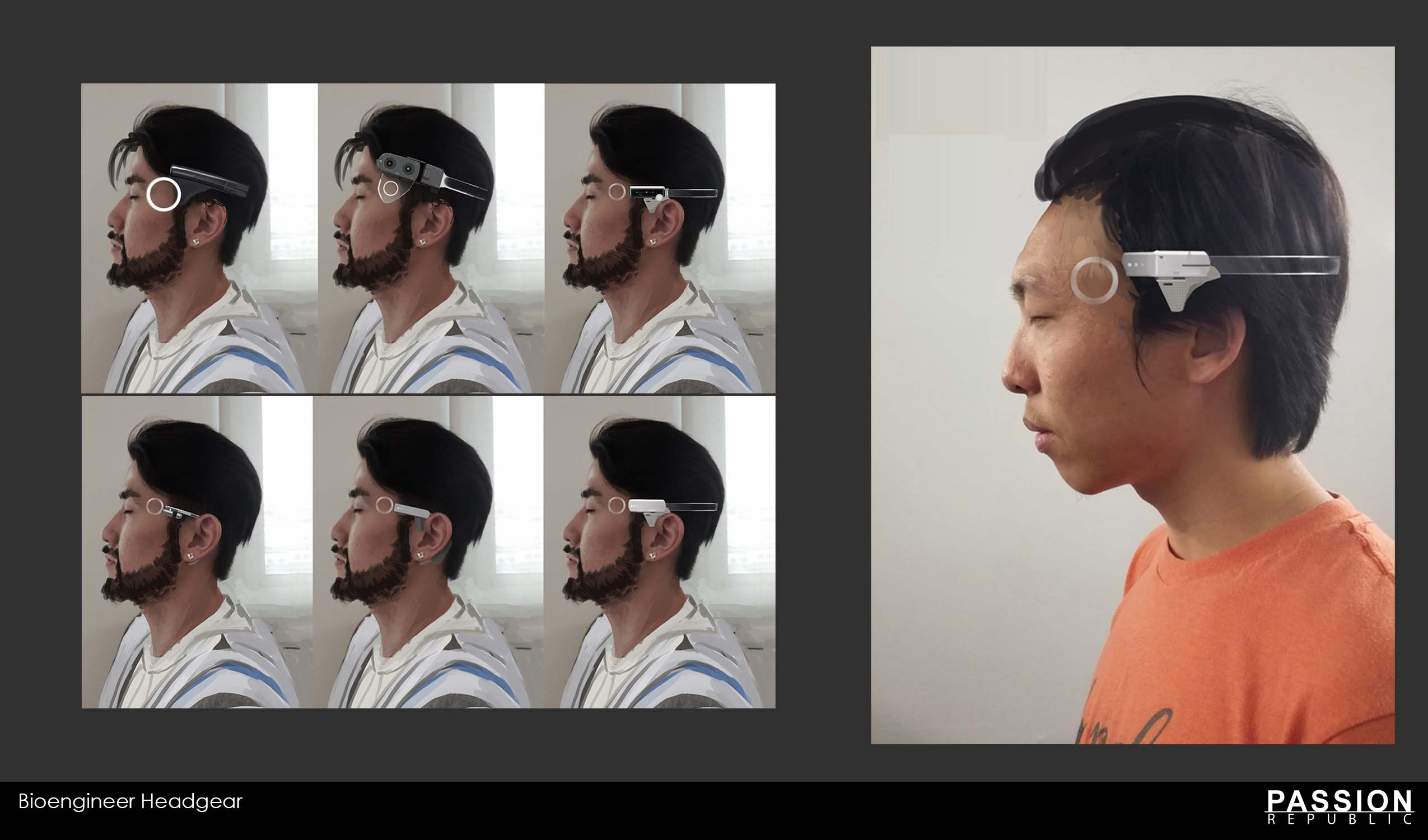 Initially we wanted to use our teammate's face for the character, hence the pictures here.