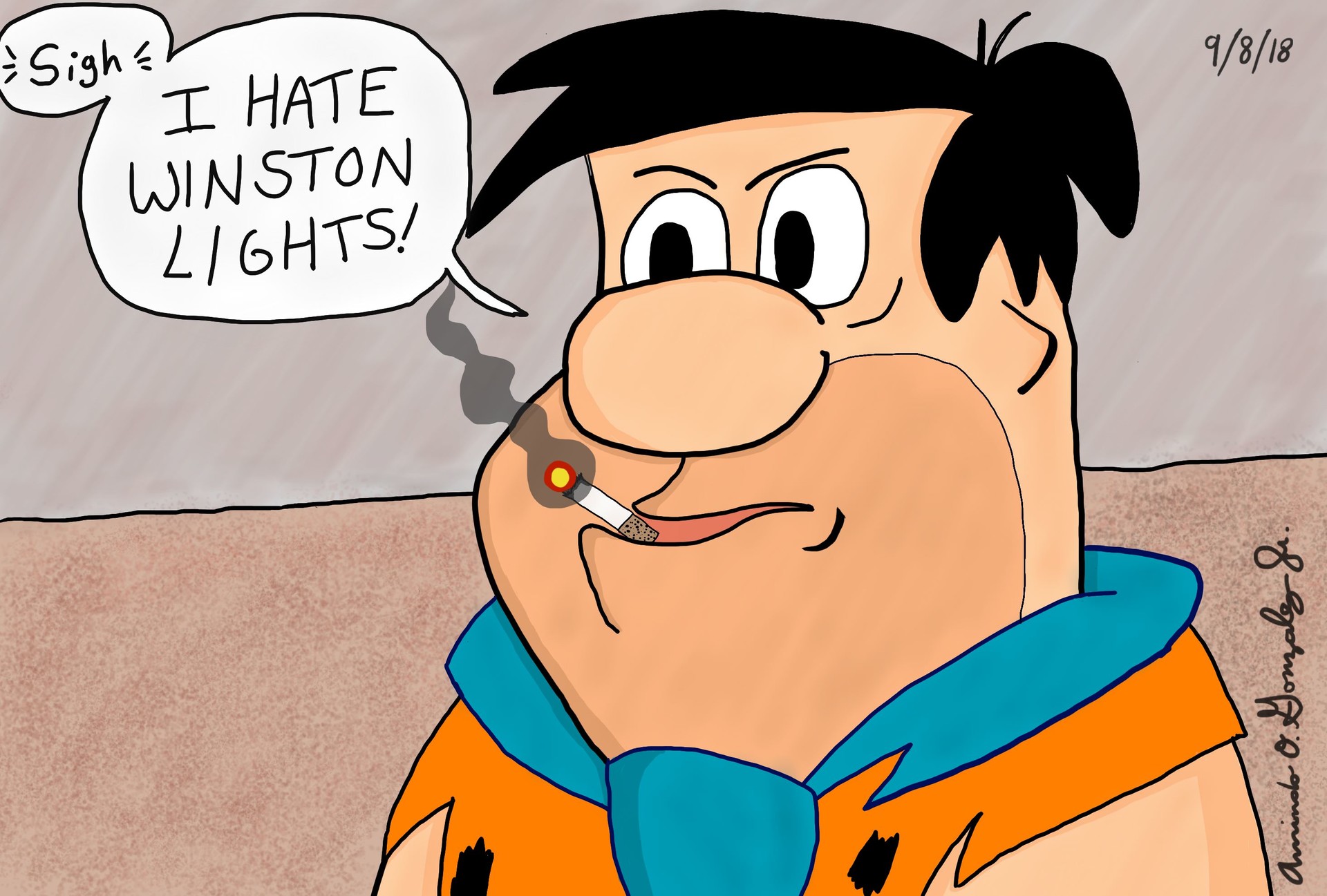 Fred flintstone outlet smoking