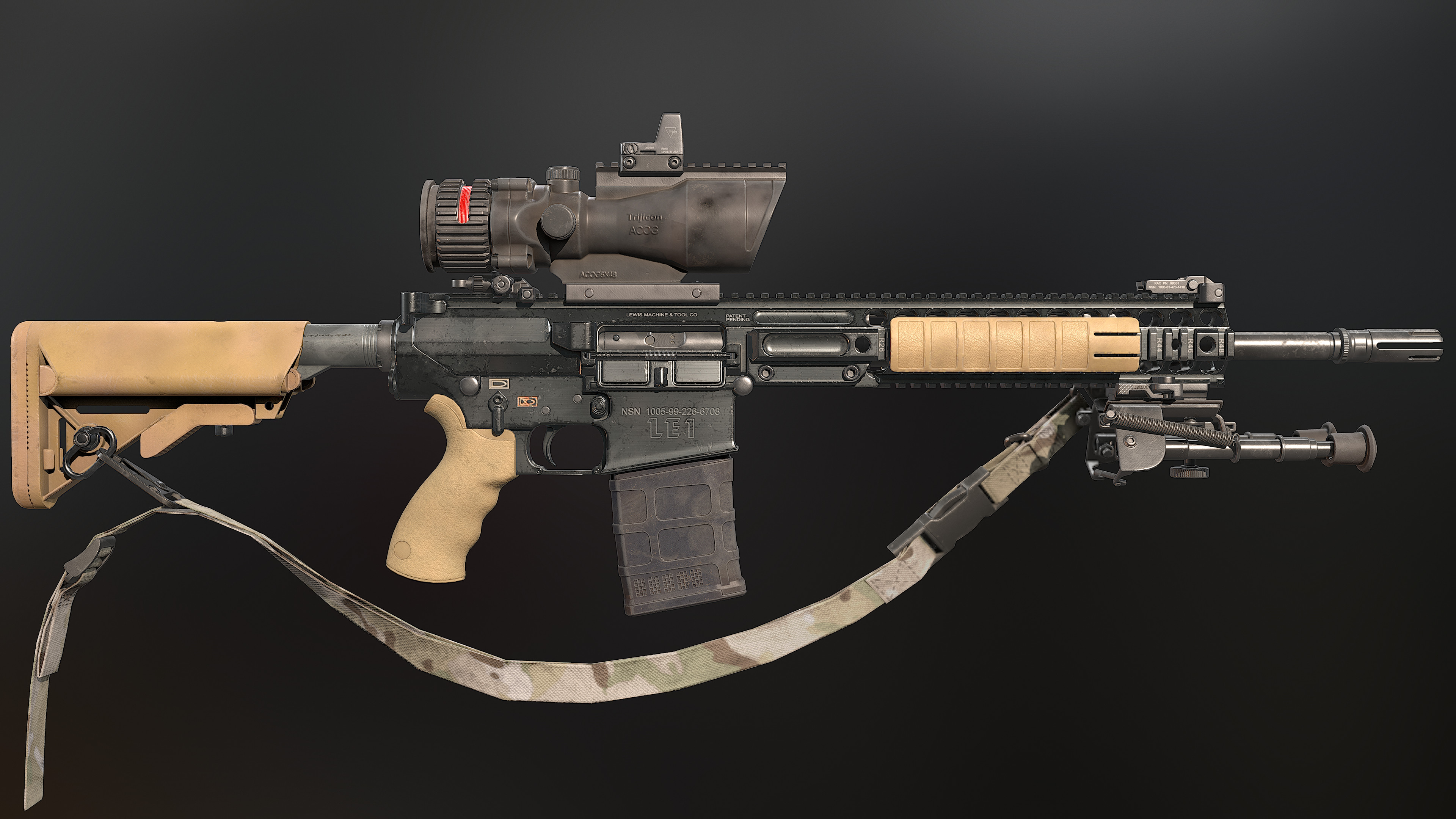 Artstation L129a1 Sharpshooter Rifle Christopher Mcwilliam