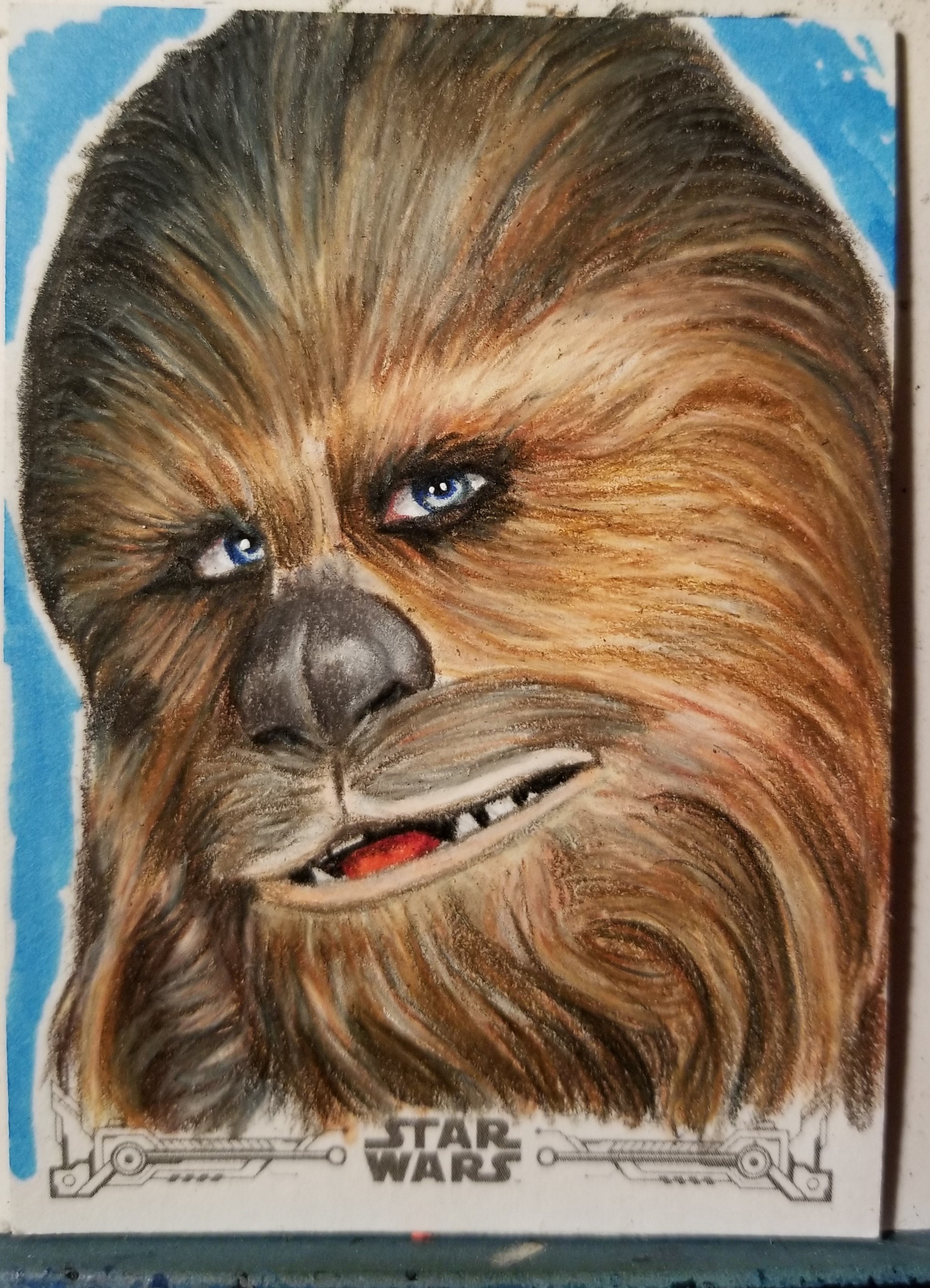toppsスターウォーズ チューバッカサイン ポーグ乗りフィルム