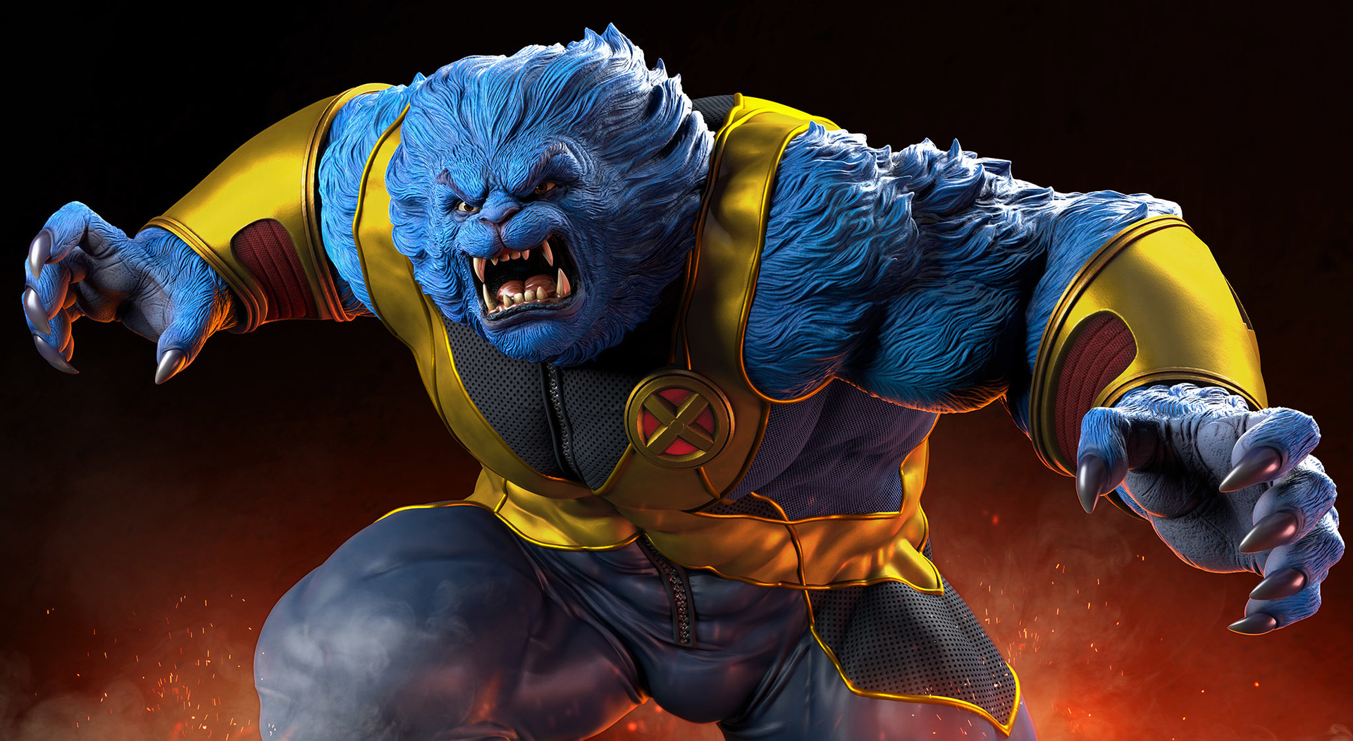 Artstation X Men Beast Collectible Fun Art Marcel Nilo
