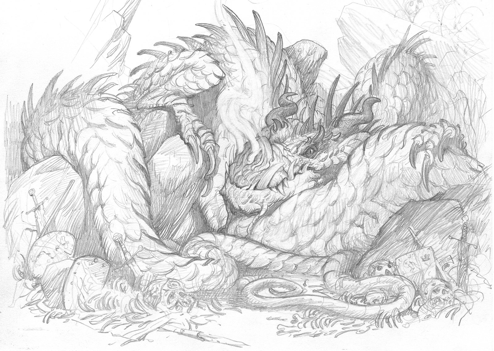 Exploratory sketch (graphite)