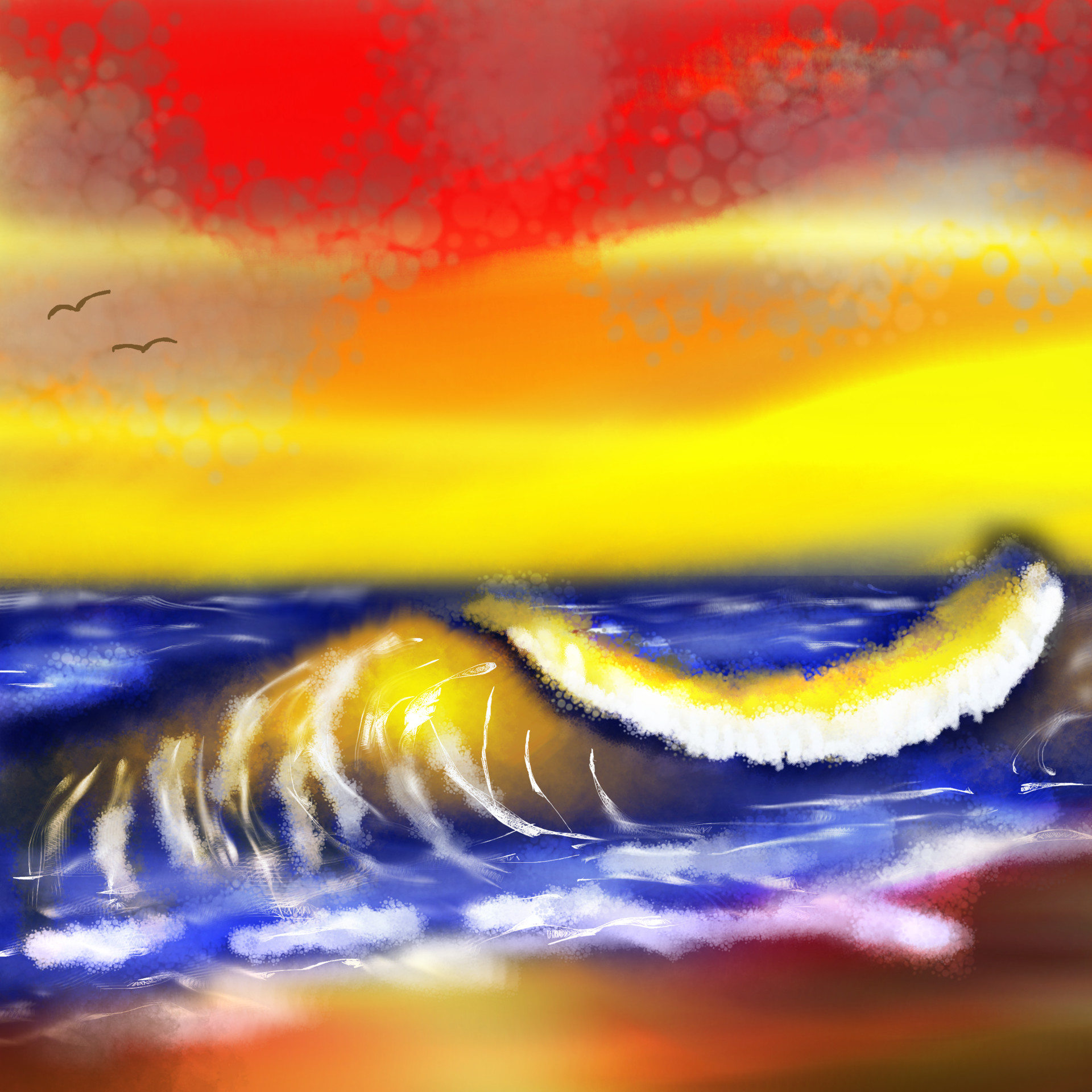 Slackers Poster (Waves of Yellow)