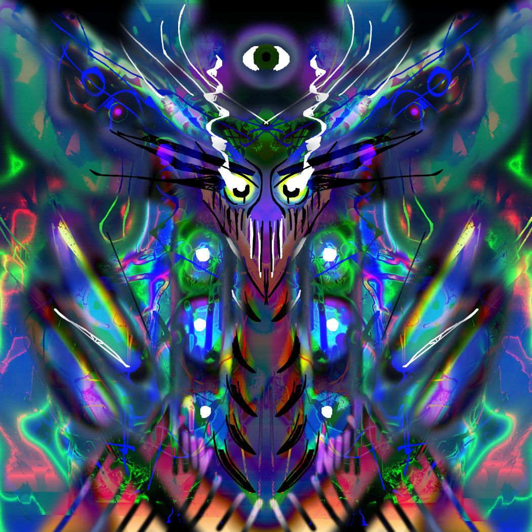 Distorting layers by using tons of different layer modes.