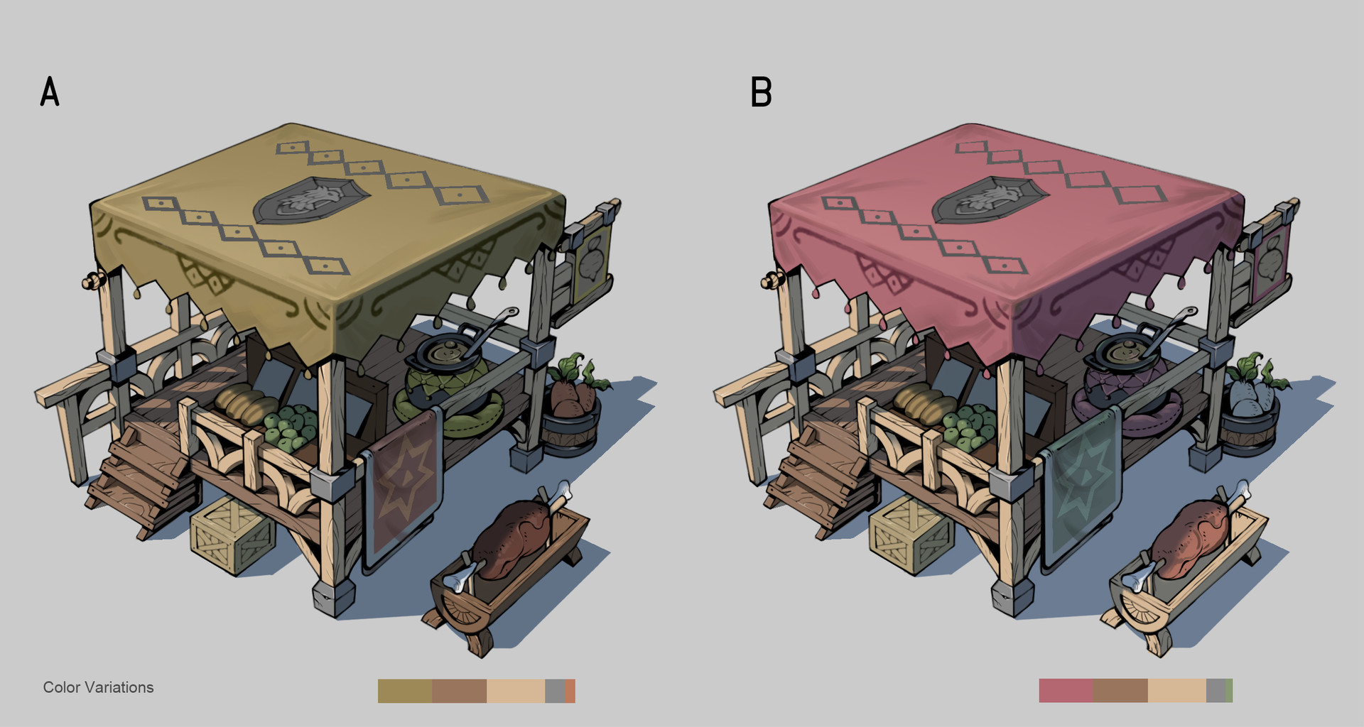 Eunju Park Design of 'Town Mish' Medieval Grocery Stores
