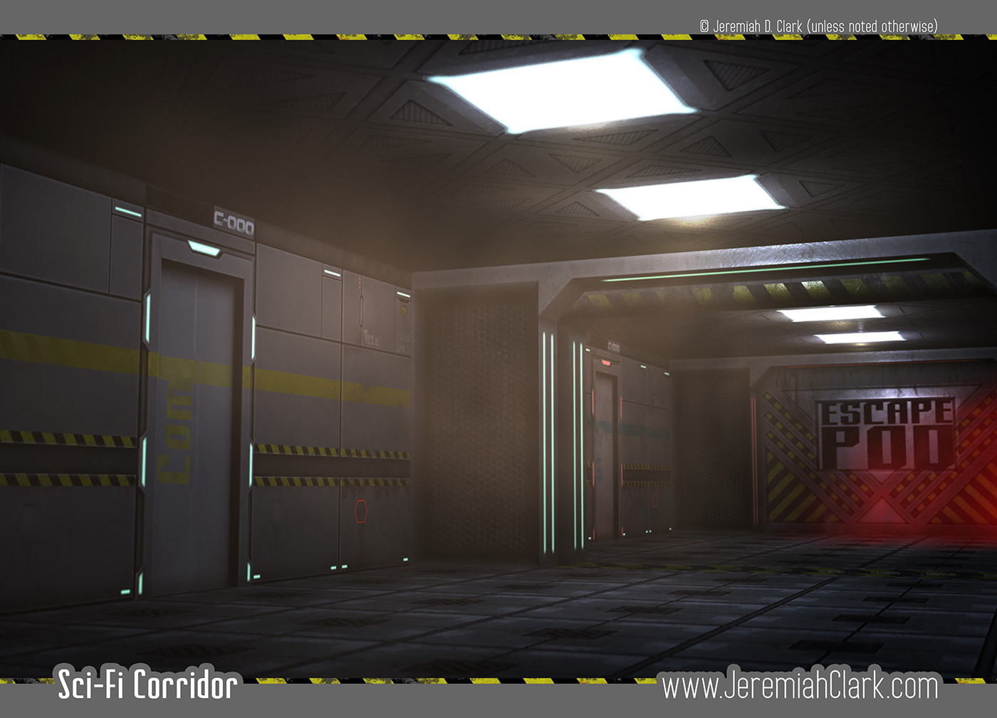 Sci-Fi Corridor full render.
Modeled and rendered in Modo.
Textured using Photoshop and nDo1.