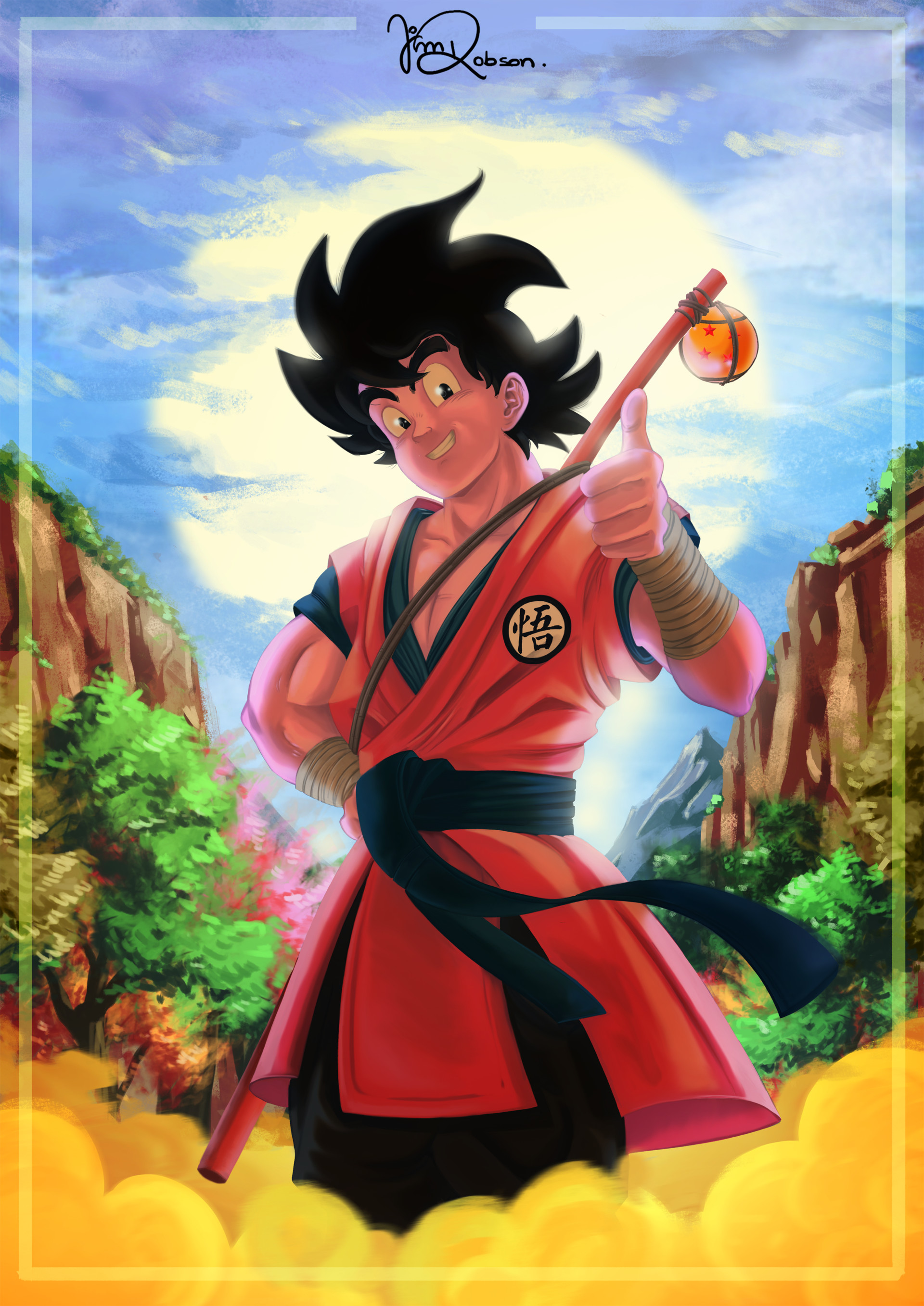 Goku desenhado em tecido by Daniel-Art4Fun on DeviantArt