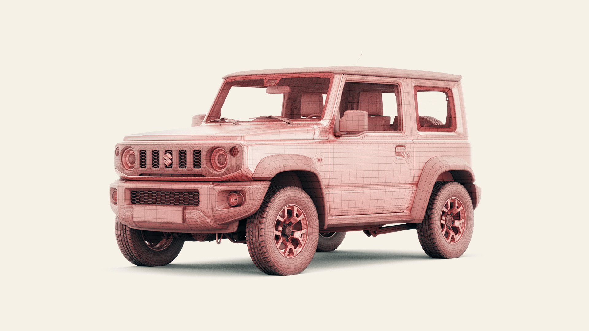 Artstation Cgi Suzuki Jimny 2019 Clay Renders Vladimir Tikhonov