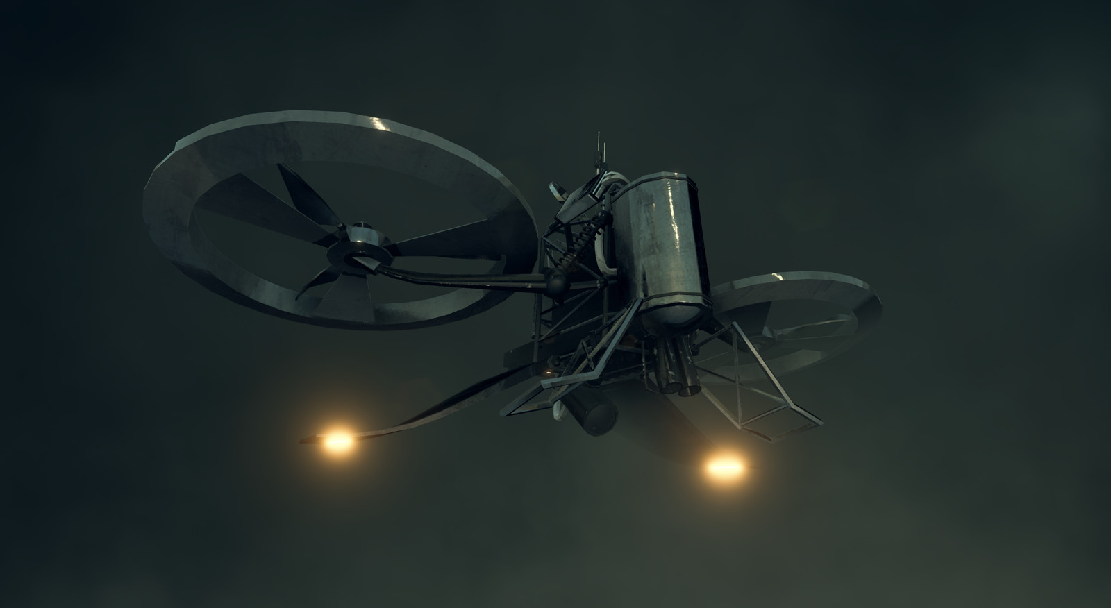 In-engine render of the drone