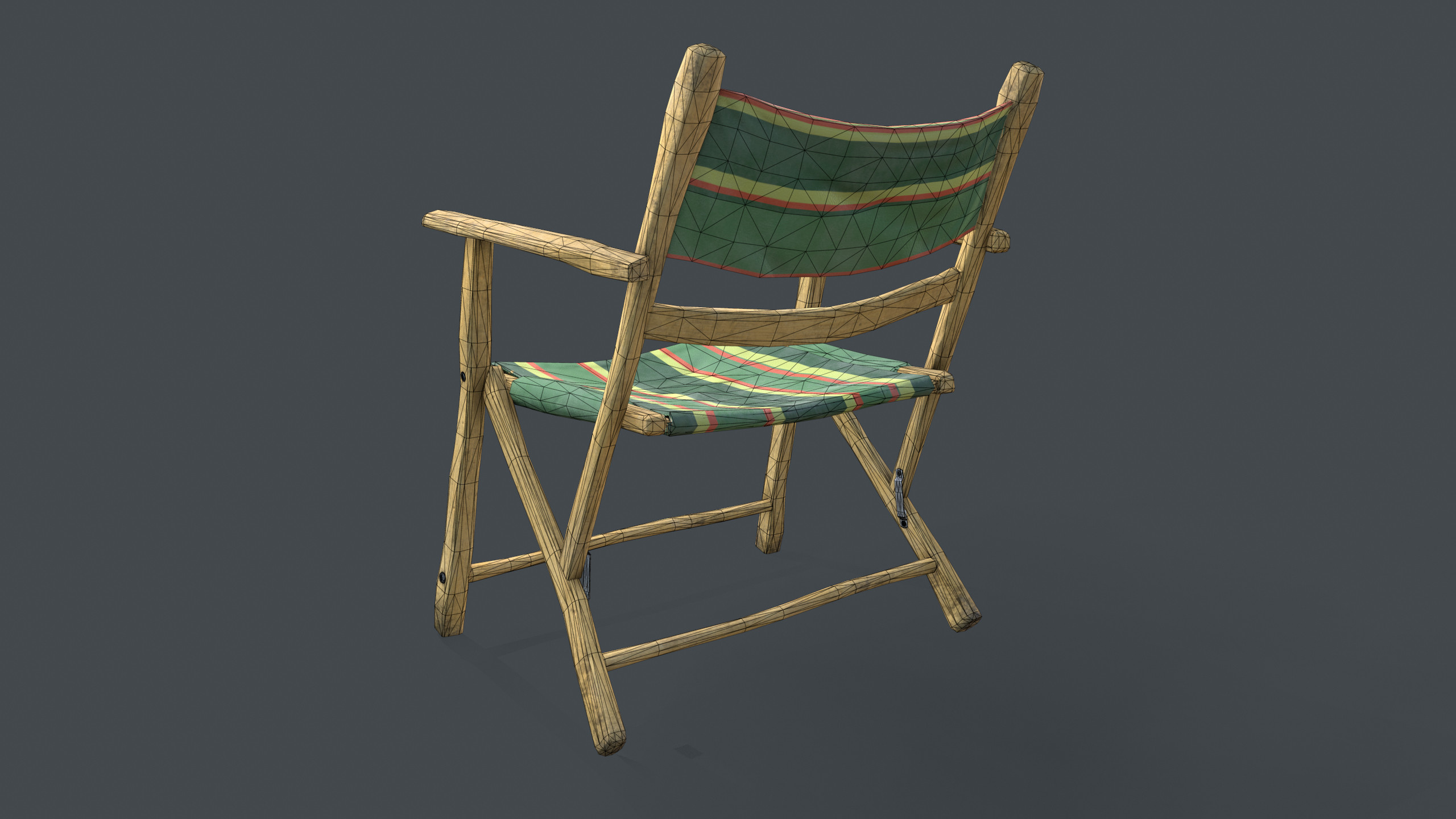Linen Folding Beach Chair Wireframe
