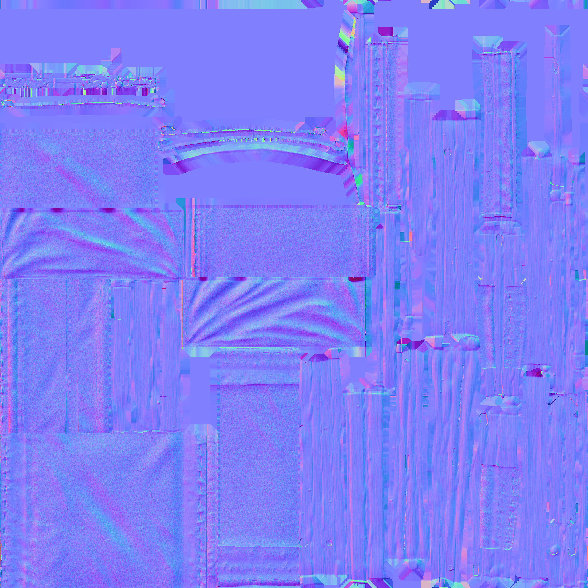 Linen Folding Beach Chair Normal Map