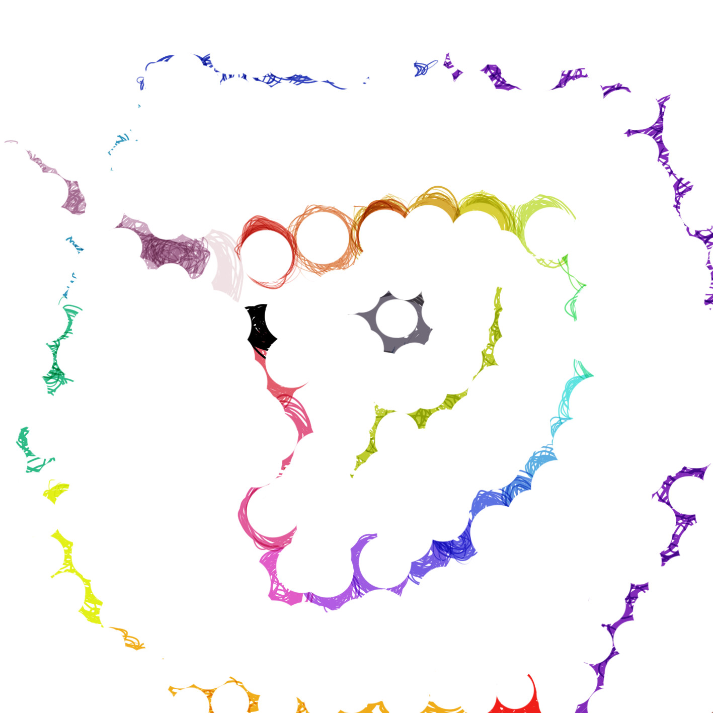 Unicorn Colourful Drawing Unicorn Colourful Drawing