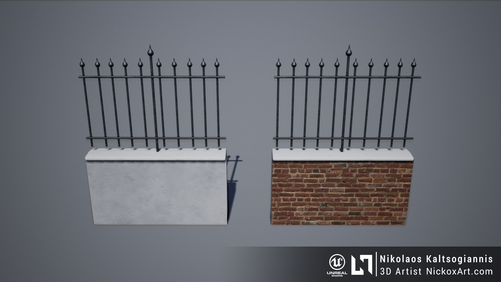 Example of Texture variation of the props used for Vertex Painting in UE4.