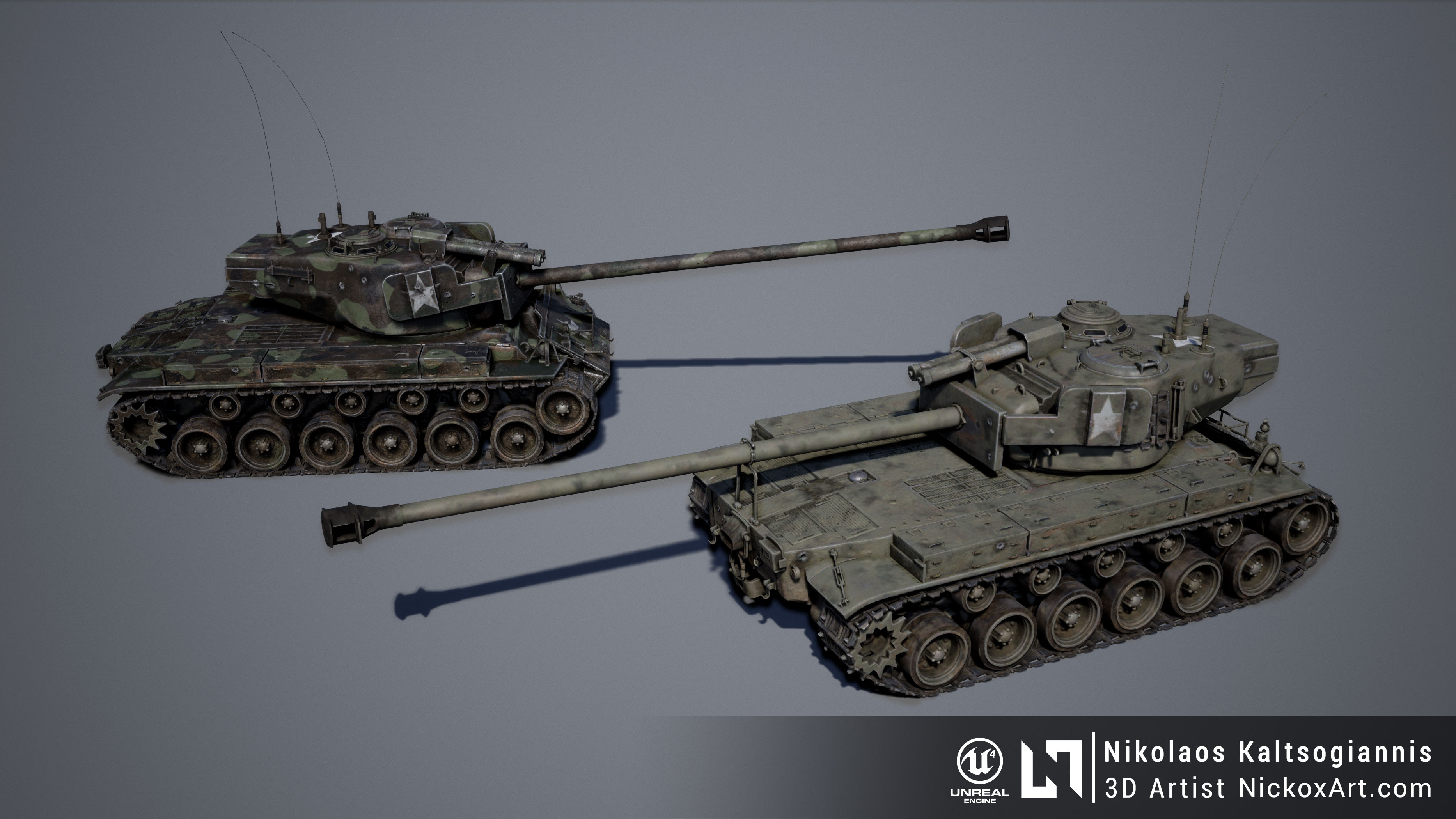 T26E4 Super Pershing Heavy Tank Texture Variations.
