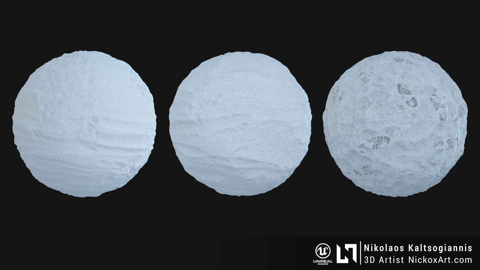 Procedural Snow Material 100% Substance Designer.