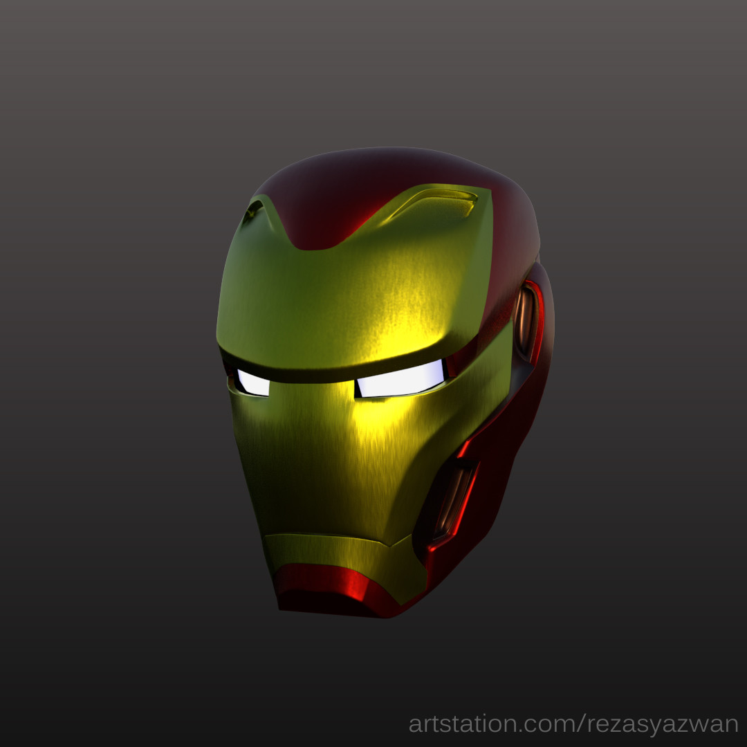Artstation Iron Man Mark 50 Helmet Reza Syazwan Onn