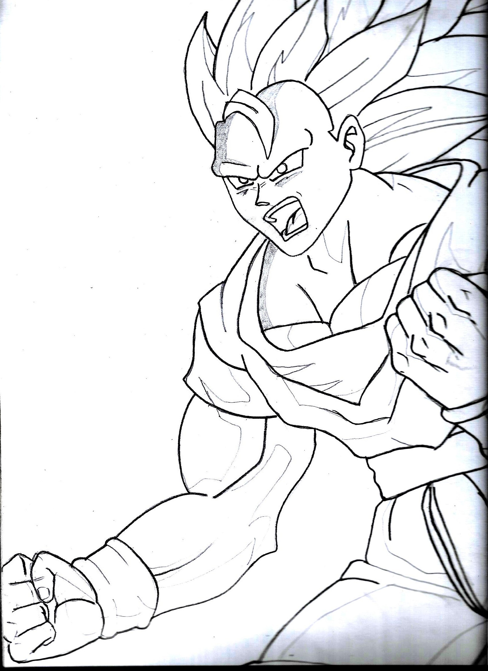 ArtStation - Goku Super Saiyan 3 Digital Paint