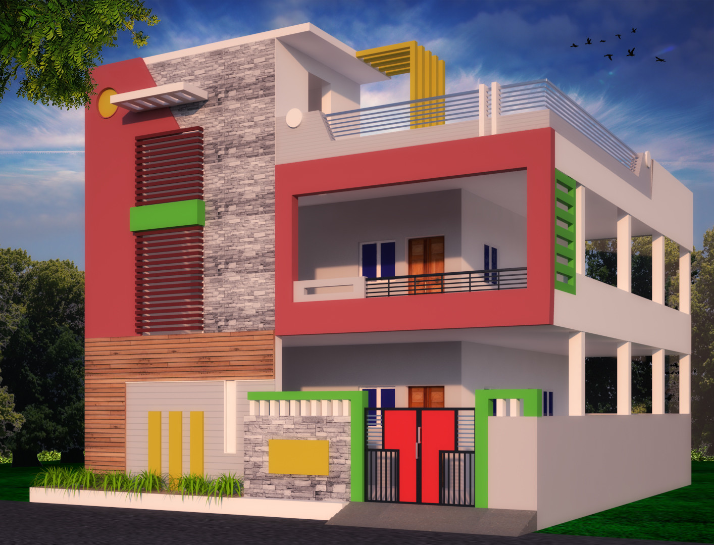 Artstation Residential Building Elevation Ramalingam R