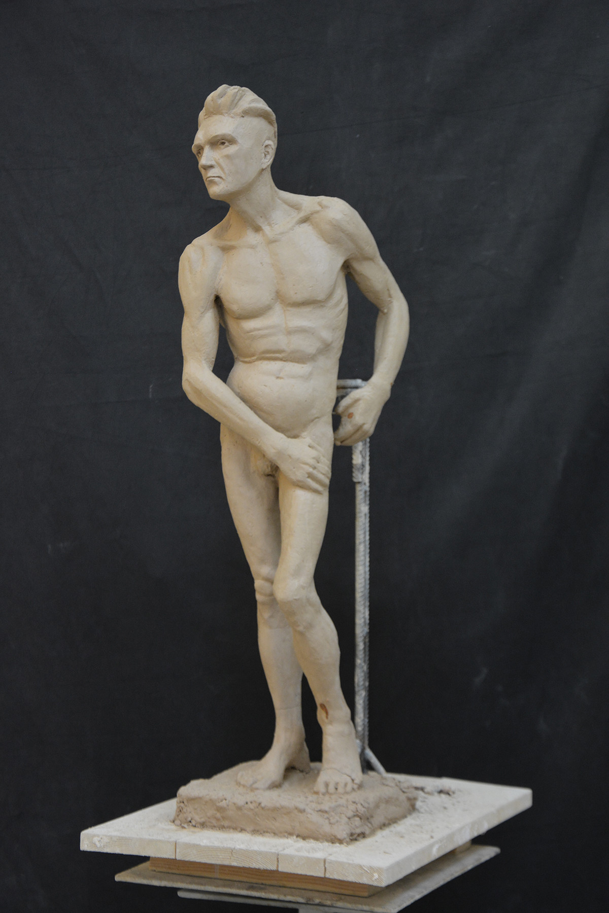 human figure clay sculpture