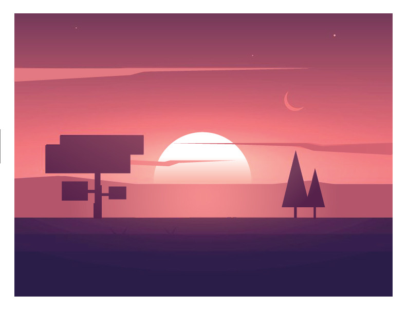 ArtStation - Pink sunset | Pôr do Sol