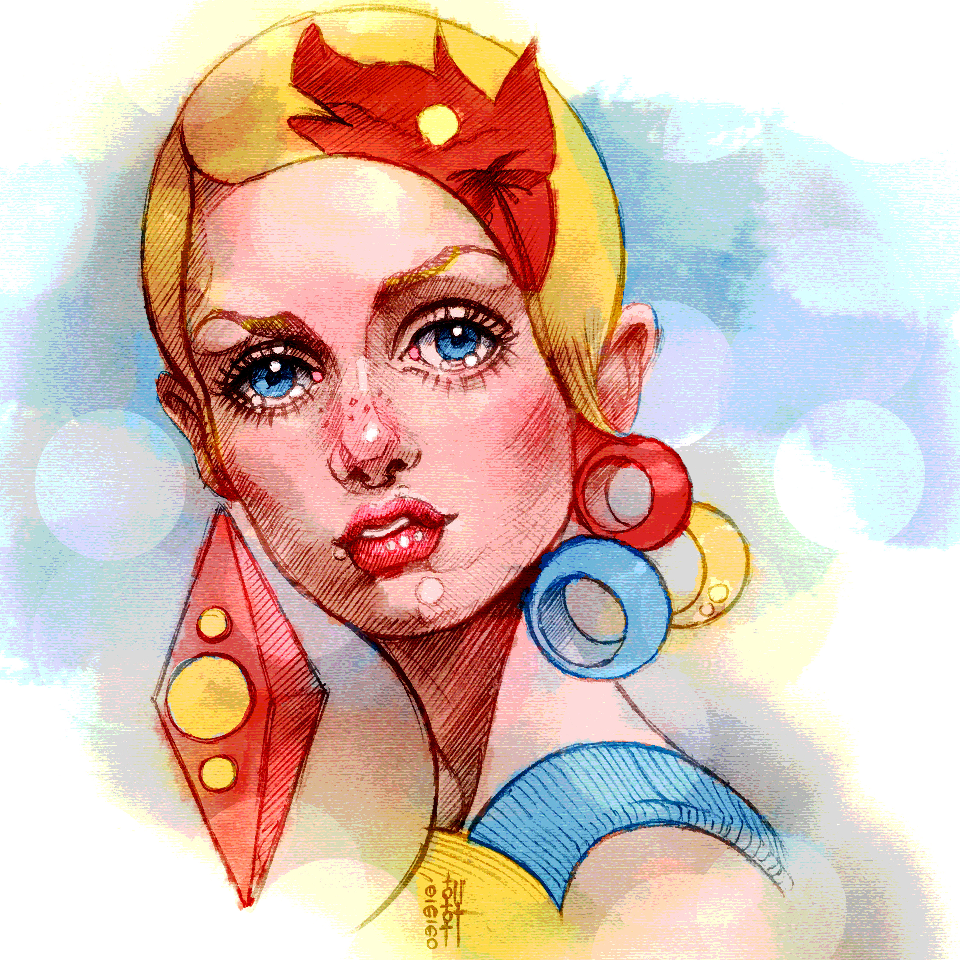 Day 09-19-18 - Girl with Plastic Earrings