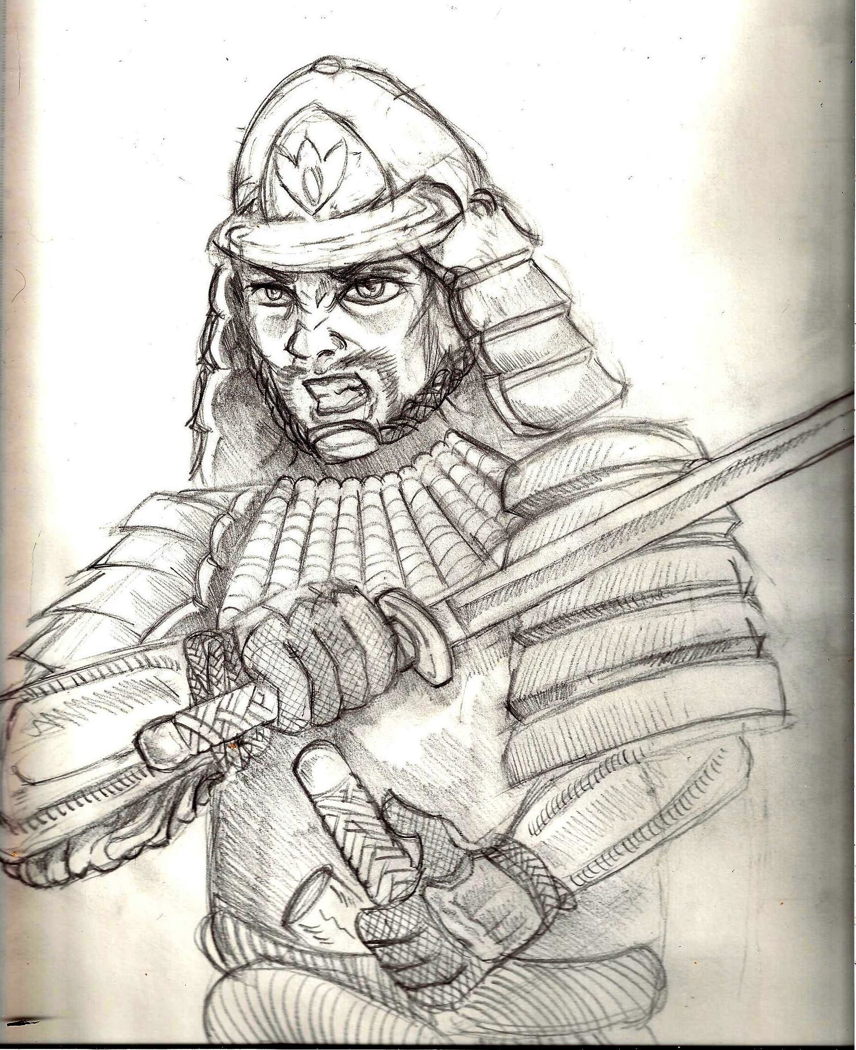 Samurai Pencil Drawings