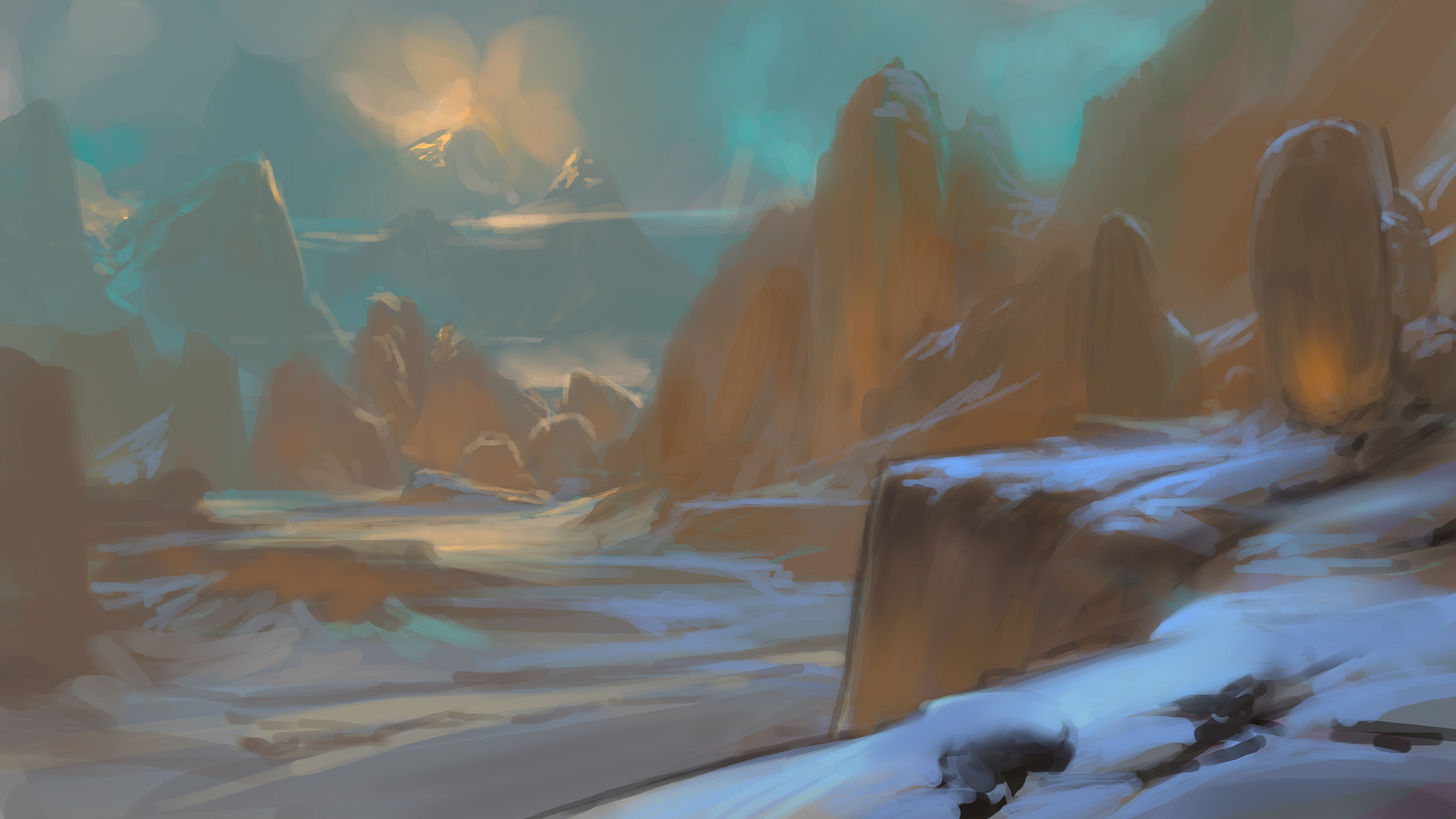 Artstation Som Landscape Sketch Noah Bradley