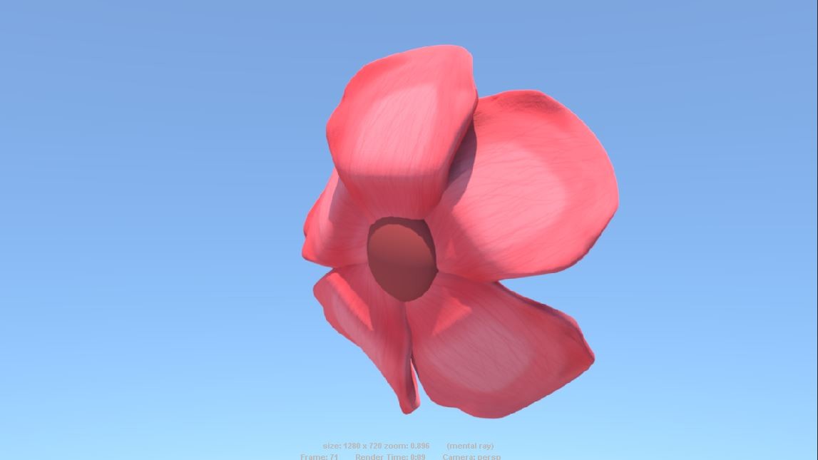 wan hipenth 3d model of a hibiscus flower