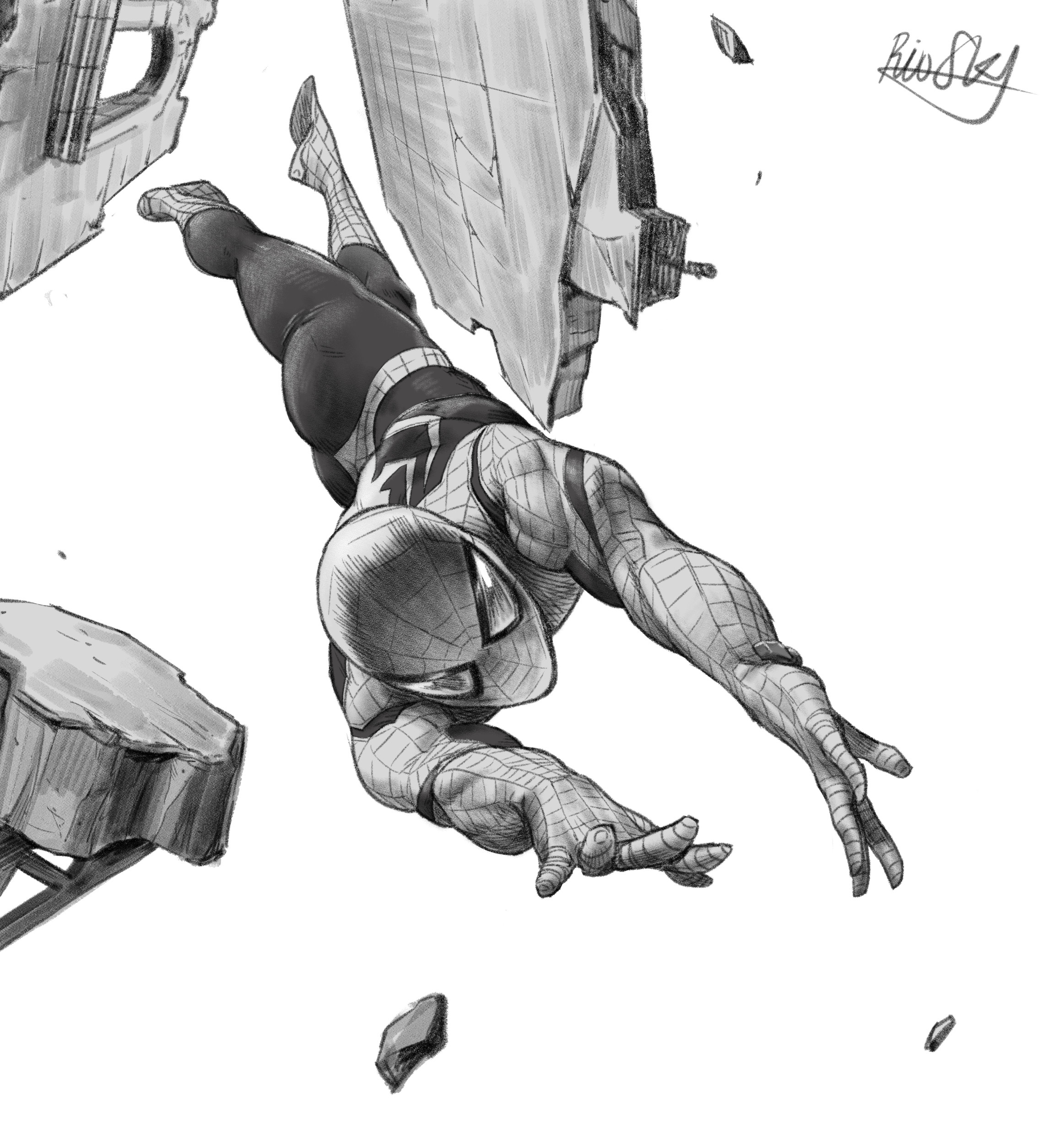Rio Skywalker Spiderman Flying Through The City Forests