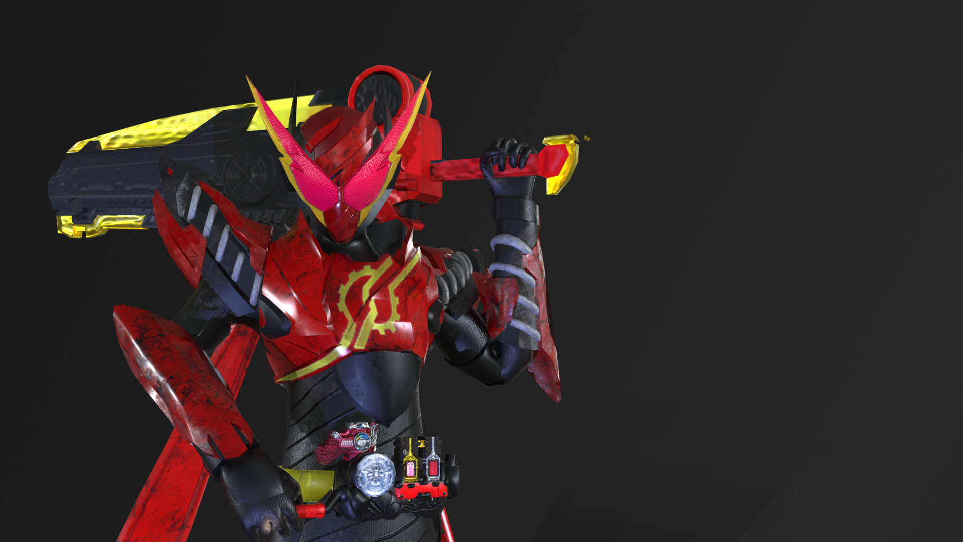 Artstation 仮面ライダービルドラビットラビットフォム 3d Model