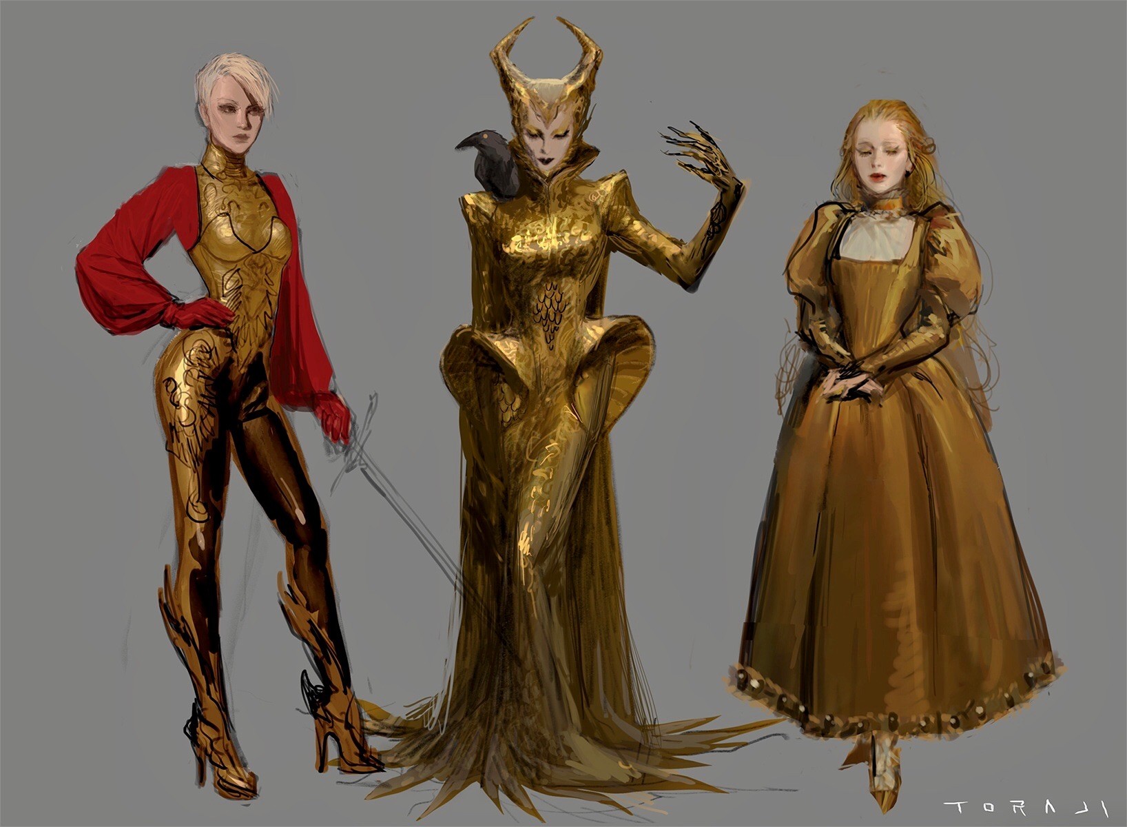 Toraji Costume Idea Sketch For Sleeping Beauty