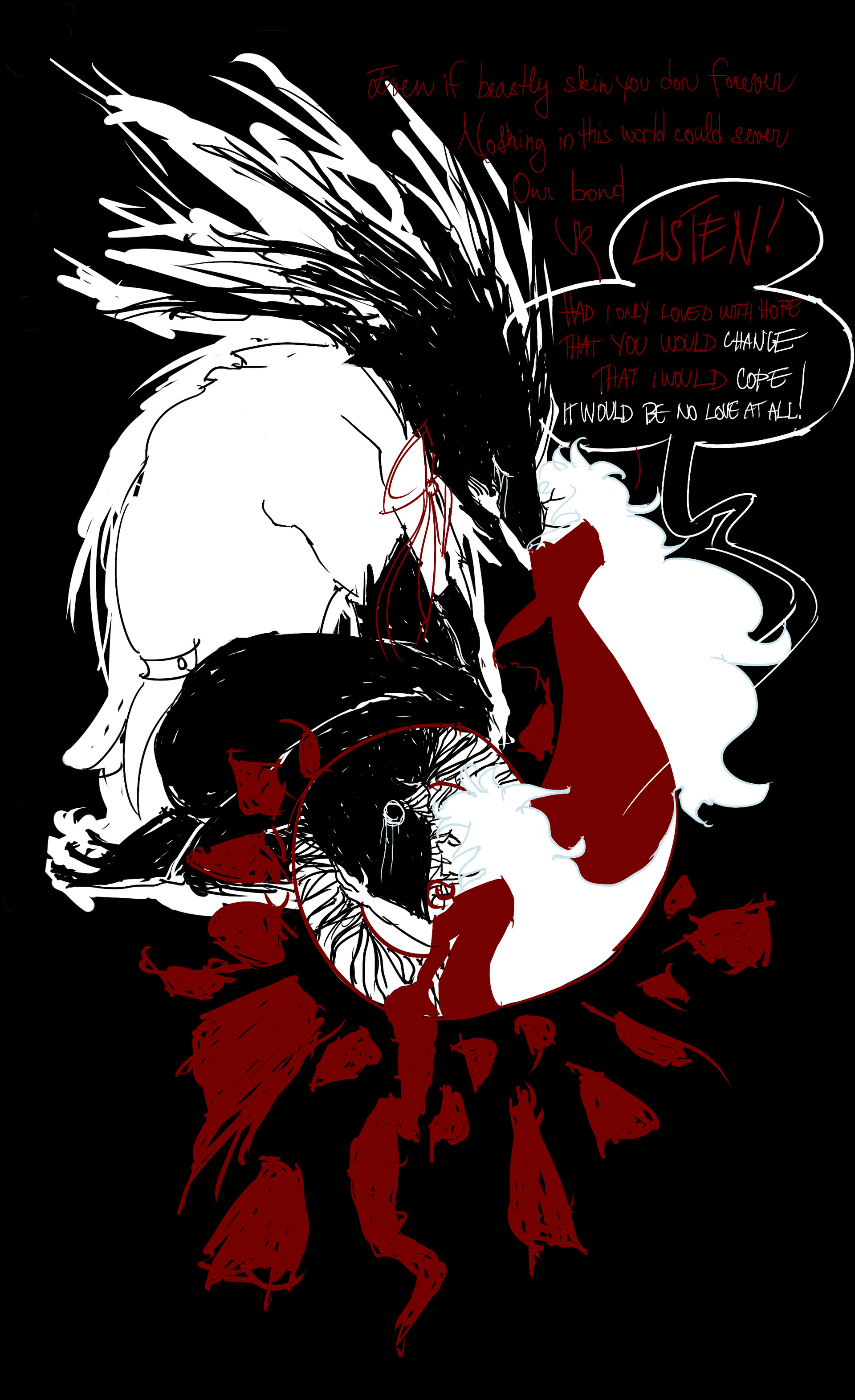 Wisely Halentine Beauty The Beast Poem Illustration