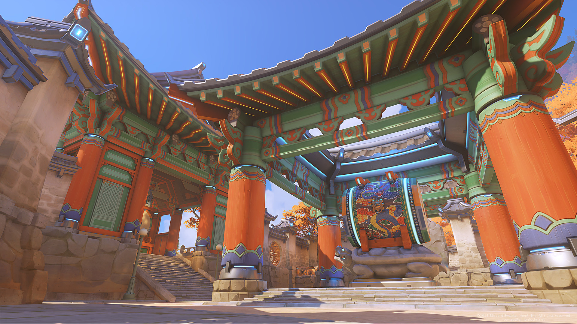 Artstation Overwatch Busan Temple Simon Fuchs