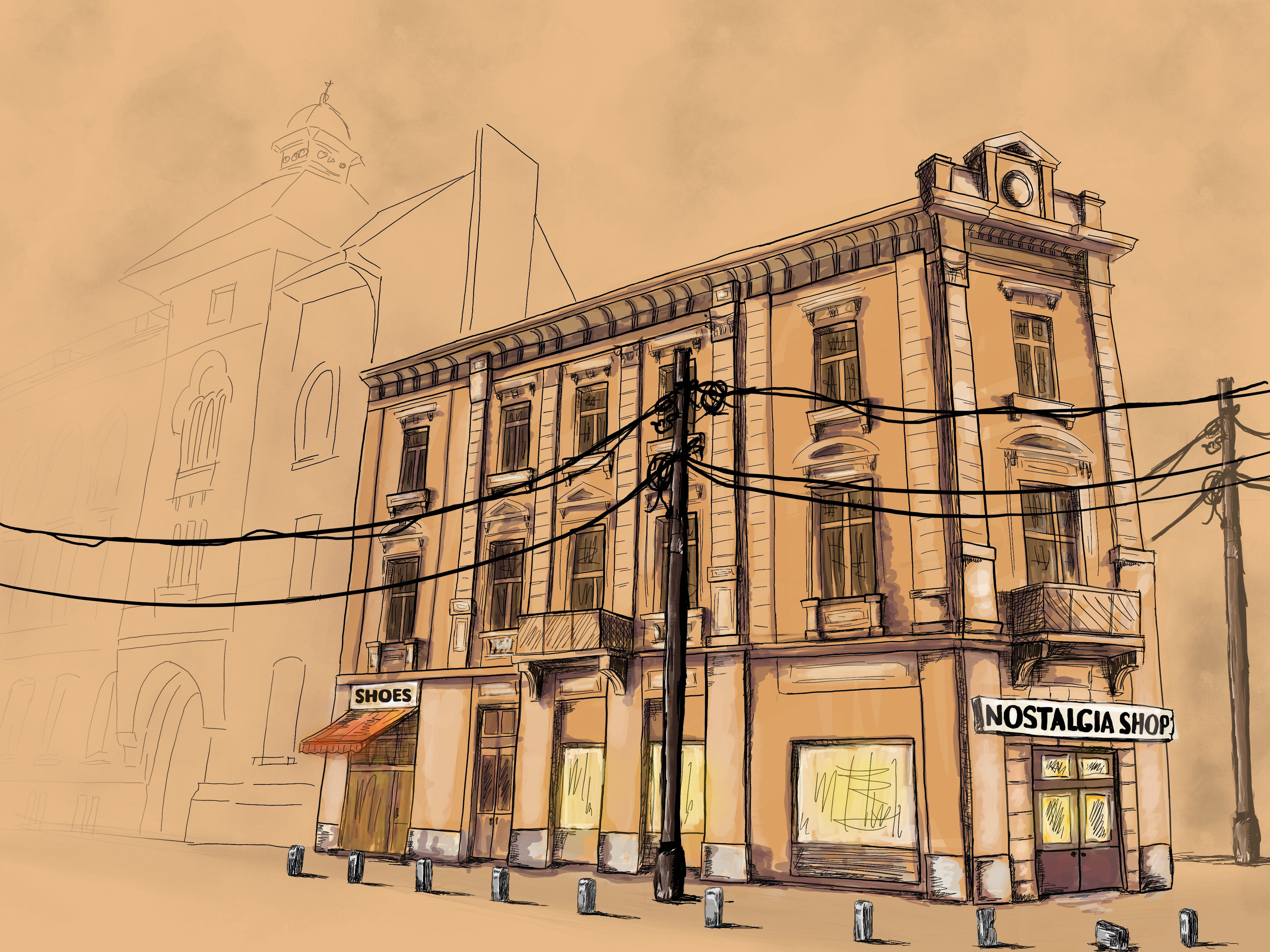 Architectural sketch study