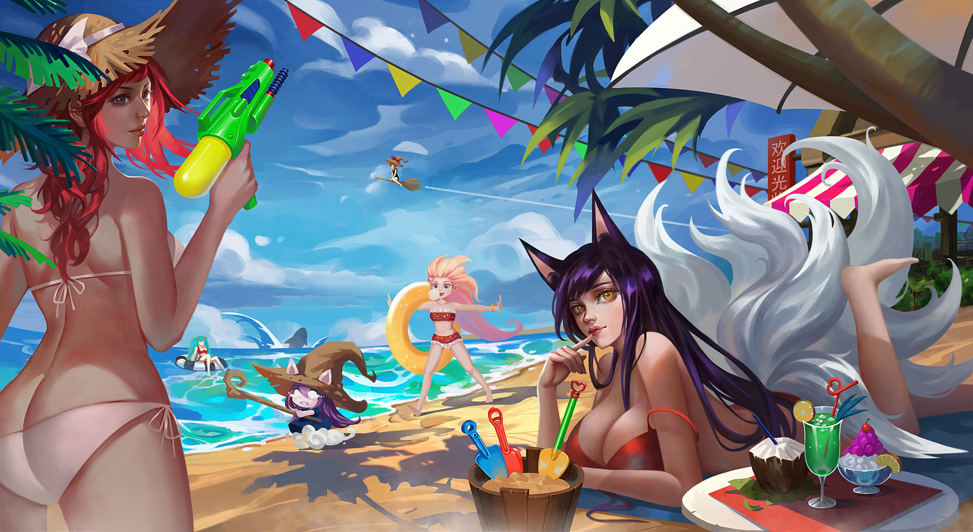 Artstation League Of Legends Pool Party Junqi Mu