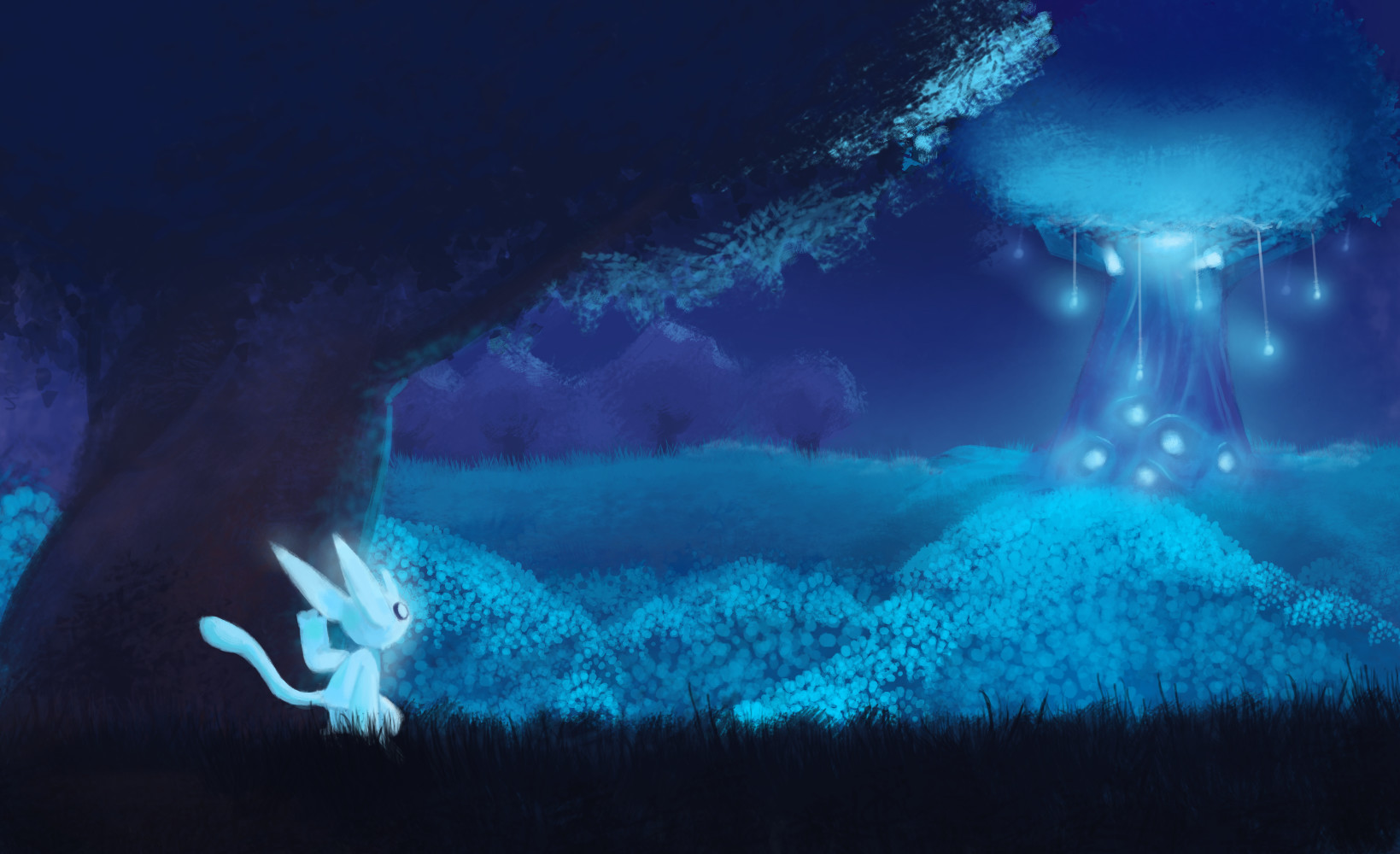 fanart of ori and the blind forest by moon studios. 